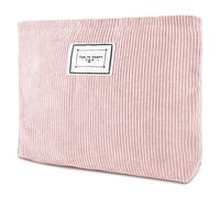 Yosemy Bolsa de maquillaje, bolsas de aseo de gran capacidad, trucos de viaje para cosméticos de belleza para mujeres y niñas, rojo