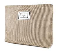 Yosemy - Neceser de maquillaje, organizador de bolsas de aseo de gran capacidad, neceser para viaje, para mujer, niña, color caqui