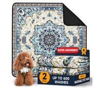 YOSEPATI Almohadillas Lavables para orina para Perros, 2 Almohadillas de Entrenamiento para Cachorros Reutilizables de 104 x 92cm, Impermeables y Antideslizantes (Medallón Azul, 104 x92 cm (2 PCS))