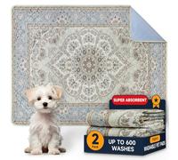 YOSEPATI Almohadillas Lavables para orina para Perros, Paquete de 2 Almohadillas Reutilizables para Cachorros de 60 x 45 cm, súper absorbentes, Impermeables (Medallón Gris, 60 x45 cm (2 PCS))