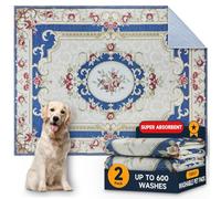 YOSEPATI Almohadillas Lavables para orinar para Perros, Paquete de 2 Almohadillas Reutilizables superabsorbentes, de 122 x 92 cm, Impermeables y AntideslizanteI (Medallón Colorido, 122x92 cm (2 PCS))