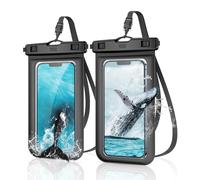 YOSH Funda Impermeable Móvil [2 Unidades], IPX8 Universal Bolsa Estanca Movil con Cordón, Funda Acuatica para iPhone 17 16 15 14 13 Pro MAX XS XR Samsung S25 S24 S23 S22 Xiaomi Huawei 7.0" Negro