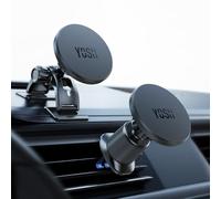 YOSH MagSafe - Soporte magnético para coche, para rejilla de ventilación y salpicadero, imanes fuertes N52 para iPhone 17/16/15/14/13/12, no necesita placa de metal