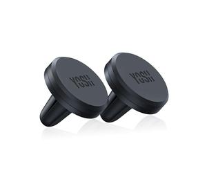 YOSH Soporte Movil Coche Iman, Soporte Magnetico Teléfono Coche para Aire Ventilación, Imanes Mejorados Más Fuertes & Súper Estable, Compatible con iPhone Samsung Huawei, 2 Pack