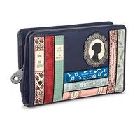 Yoshi Jane Austen Bookworm - Cartera de piel auténtica para mujer, Navy, Talla única, Clásico