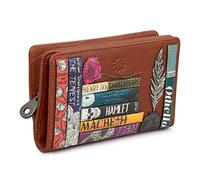 Yoshi William Shakespeare - Cartera de piel auténtica para mujer, Brown, Talla única, Contemporáneo