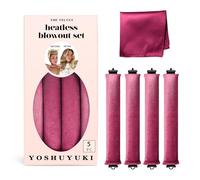 YOSHUYUKI Grande - Rizos sin calor durante la noche sin calor, rizadores de pelo para dormir, rulos grandes de espuma jumbo para cabello largo y corto, juego de varillas rizadoras sin calor con