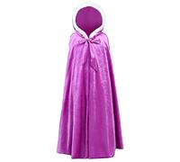 YOSICIL Capa Con Capuch Niña Capa Elsa Larga Capa Princesa Disfraz Blancanieves de invierno Fiesta cosplay Carnaval Navidad,Morado,M