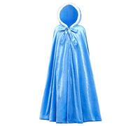 YOSICIL Capa Con Capuch Niña Capa Elsacasi Larga Capa Princesa Disfraz Blancanieves de invierno Fiesta cosplay Carnaval Navidad,Azul,L