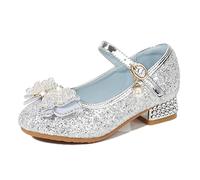 YOSICIL Zapatos Princesa Niñas Lentejuela Sandalias Disfraz Elsa Frozenn Zapatos de Tacón con Cosplay Danza Boda Carnaval Cumpleaños Regalo Suave y Cómodo