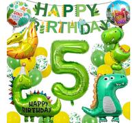 yosiio Decoracion Cumpleaños Dinosaurios, Decoracion Cumpleaños 5 Años Niño, Globos Cumpleaños 5 Años, Globos Dinosaurios para Decoración Cumpleaños Niño