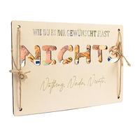 yosiio Hucha Madera Manualidades, Tarjeta Felicitacion Cumpleaños, Tarjeta Felicitacion Boda, Huchas Originales para Niños, Creativo Regalo a Familias y Amigos, Regalos de Humor (NICHTS)