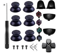 Yosikr - Par de Palillos para Mando de Playstation 4 PS4 con Destornillador de Cruz + L2 R2 L1 R1 Piezas de Repuesto de gatillo + ABXY Bullet Buttons + D-Pad + Resorte pequeño