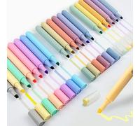 YOSKAEDI Subrayadores Marcadores Pastel, Set de 20 Marcadores Fluorescentes con 10 Colores, Rotuladores Pastel Material Escolar y Papeleria Papeleria Aesthetic, Pack Material Escolar Material Oficina