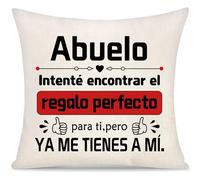 Yoskiasd Abuelo Funda de Cojín Regalo Intenté Eencontrar Día del Padre para Hombre Regalos del Nieto Nieta a su Abuelos Gracias Ideal Orginal Regalo de Cumpleaños Navidad (Abuelo-a)