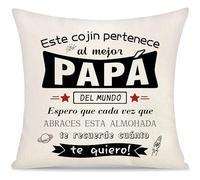 Yoskiasd Funda de Cojín para Papá de Parte de la Hija y el Hijo Regalos de Cumpleaños Navidad y el Día del Padre (Papá)