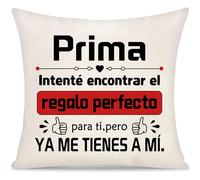 Yoskiasd Prima Intenté Encontrar Funda de Cojín Regalo para Mujer Chicas del Mayor Pequeño Primas Primos Regalos de Inspirador Graduación Regalo de Cumpleaños Navidad (Prima-a)