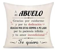 Yoskiasd Regalos Creativos para el Abuelo Funda de cojín Funda de cojín Decorativo de la Nieta y el Nieto Decoración Regalo de Cumpleaños día de San José (Abuelo)