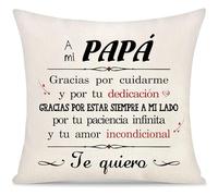 Yoskiasd Regalos Creativos para Papá Funda de cojín para Papá Funda de cojín Decorativo de Parte de su Hija o Hijo Regalo de Cumpleaños Regalos para el Día del Padre