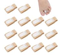 YOSOANPO Alisador de dedos doblados, férula de dedo del pie en martillo con soporte cómodo, 14 piezas de dispositivo de soporte para dedos rotos, 11,5 x 2,5 cm, beige, para adultos y niños, uso diario