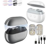 Yosody Fanyil Pubyfun Glosrity Sherum Easyclip Smart Nail Clipper, 3-in-1 Electric Nail Trimmer Polisher with LED Light, Rechargeable Automatic Nails Cutter for Seniors Kids Adults(2pcs-A)