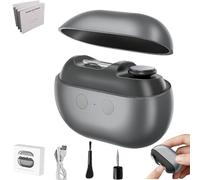 Yosody Nail Clipper, Yosody Easyclip Smart Nail Clipper, Shirem Easy Clip 3-in-1 Multi-Functional Automatic Fingernail Trimmer, Safe, Painless Grooming Rechargeable & Quiet, with Light (Black)