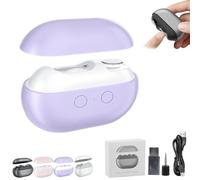 Yosody Nail Clipper, Yosody Electric Nail Clipper, Convenient Smart Nails Trimmer, 3 in 1 Multi-Functional Electric Nails Cutter, with LED Light & Naile Scraps Storage and Polishing (Purple)