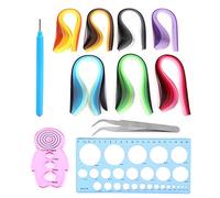 Yosoo 12Pcs Papel Quilling Rolling Kit Herramientas ranuradas Tiras de Pinzas Regla DIY Craft Quilling Tool Set para decoración de casa y Oficina