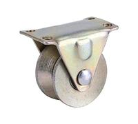 Yosoo 2 Piezas Rodillo para Puerta Corredera Rodillo de Acero en Forma V Rueda de Carril Deslizante Puerta Rodillo con Soporte