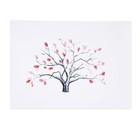Yosoo 4 Tipos árbol de la Huella Digital Libro de visitas de Encargo de la Boda Libro de visitas del Libro de Boda con la Tinta de 6 Colores (Color : TYPE1#)