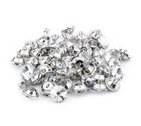 Yosoo 50Pcs Rhinestone Botones Cristales con Metal Loop ，Ronda Botones para Coser Sofa Upholstery ，Botón DIY Artesanías Decoración (tamaño : 25mm)