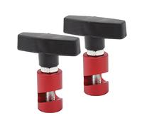 Yosoo Abrazadera de Soporte de Elevación M12 de 2 Piezas, Herramienta de Pinza de Bujía de Aleación de Aluminio para Maleteros de Portones Traseros, Ajuste Rápido de Espacios y Fijación Segura (rojo)