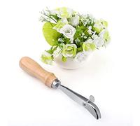 Yosoo Ajustable Fuera Borde Creaser Cuero Artesanal/Herramienta DIY Artesanal De Cuero/Herramienta De Trabajo Madera Mango