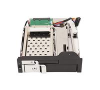 Yosoo Bandeja HDD, Caja de Intercambio en Caliente de Doble Bahía de Acero Inoxidable para Discos Duros de 2,5 Pulgadas y 3,5 Pulgadas, Ideal para PC Servidor y Copia de Seguridad de Medios