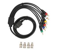 Yosoo Cable de Video de Componente RGB, Cable Compuesto Estable Suave de Alta Flexibilidad con 4 Cabezas BNC, Multifuncional para, N64, SFC, Material PVC, para CRT Monitor