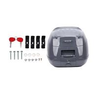Yosoo Caja Trasera para Motocicletas, Caja de Equipaje Universal Impermeable de 32L, Estuche de Almacenamiento, Portabolsas para Casco con Cerradura y Accesorios de Montaje. (Grey)
