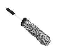 Yosoo Cepillo para Ruedas de Coche, Exfoliante Suave de Microfibra para Neumáticos, Largo Alcance para Limpieza de áreas del Motor y Llantas (Gris Blanco)