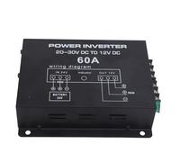 Yosoo Convertidor Reductor de 24 V a 12 V, Aleación de Metal, Convertidor de Potencia de Alta Eficiencia con Refrigeración por Ventilador Dual, Adecuado para Automóviles, Camiones, Vehículos (60A)