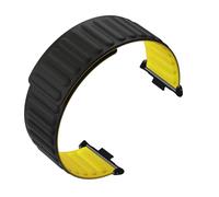 Yosoo Correas de Reloj Magnéticas, Correas de Reloj con Imán de Silicona Suave de Doble Cara, Experiencia de Uso Cómoda Mi Band 8 Pro (negro y amarillo)