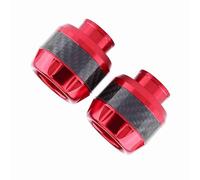 Yosoo Deslizadores de Marco de Horquilla Delantera de Motocicleta de Fibra de Carbono, Protegen Sus Horquillas, Fácil Instalación, Protección contra Choques para Ciclistas (rojo)