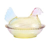 Yosoo Dulcera con Forma de Pollo, Azucarero de Estilo Vintage, Cuenco para Dulces, Postres y Golosinas con Tapa para Bodas, Cumpleaños y Fiestas navideñas. (M)