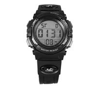 Yosoo Electrónico Digital Al Aire Libre, Relojes 50M Impermeable Multifuncional Reloj Deportivo Al Aire Libre para Niños (Black)