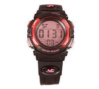 Yosoo Electrónico Digital Al Aire Libre, Relojes 50M Impermeable Multifuncional Reloj Deportivo Al Aire Libre para Niños (Rojo)