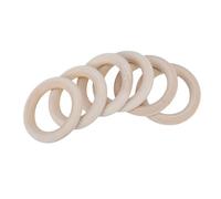 Yosoo Health Gear 100 Anillos de Madera para Manualidades, Superficie Lisa, sin Pintar, Anillos de Madera Natural sin Terminar para Manualidades, con Tamaño de 50 Mm para Hacer Joyas, Llaveros,