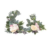 Yosoo Health Gear 2 Piezas de Flores Colgantes Swag ABS Flores Artificiales de de Boda 26 X 8,7 X 2,8 Pulgadas y 17,7 5,9, Pulgadas Diseño de Vendaje de Hojas en Capas Realistas para Fotografía de