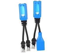 Yosoo Health Gear 2 Piezas Divisor Combinador PoE Adaptador RJ45 Kit de Inyector y Dispensador de Alimentación Pasiva a Través de Ethernet con Conector Jack CC de 5,5 X 2,1 Mm para Cámaras IP Puntos