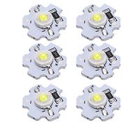 Yosoo Health Gear 25 Chips LED con Base de Aluminio, Cuentas de Lámpara LED de 5 V, 3 W, 200 Lm, para Accesorios de Iluminación de Bricolaje, Linternas, Focos, Faros, Alto Brillo, Baja Decadencia de