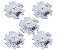Yosoo Health Gear 25 Chips LED con Base de Aluminio, Cuentas de Lámpara LED de 5 V, 3 W, 200 Lm, para Accesorios de Iluminación de Bricolaje, Linternas, Focos, Faros, Alto Brillo, Baja Decadencia de