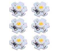 Yosoo Health Gear 25 Chips LED con Base de Aluminio, Cuentas de Lámpara LED de 5 V, 3 W, 200 Lm, para Accesorios de Iluminación de Bricolaje, Linternas, Focos, Faros, Alto Brillo, Baja Decadencia de