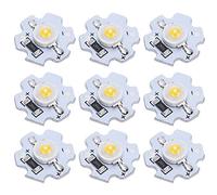 Yosoo Health Gear 25 Chips LED con Base de Aluminio, Cuentas de Lámpara LED de 5 V, 3 W, 200 Lm, para Accesorios de Iluminación de Bricolaje, Linternas, Focos, Faros, Alto Brillo, Baja Decadencia de